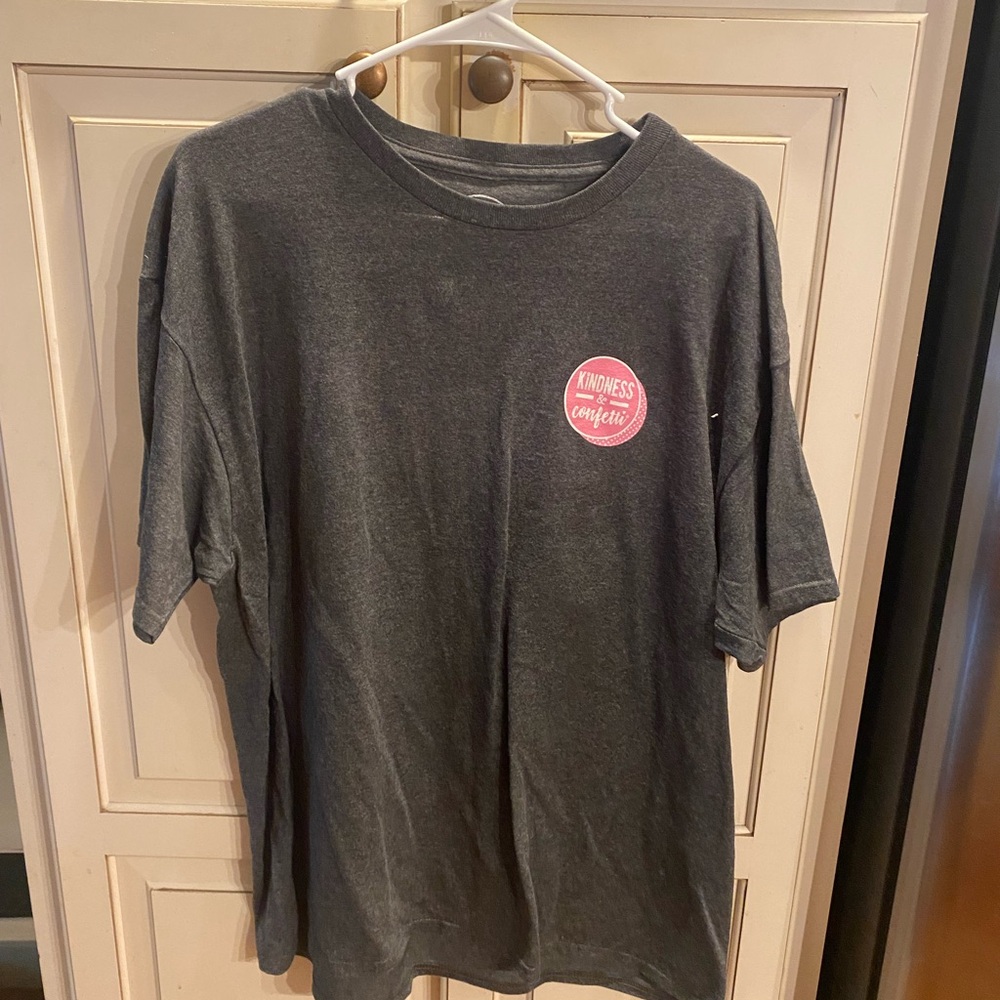 Kindness & Confetti Gray T-Shirt NWOT